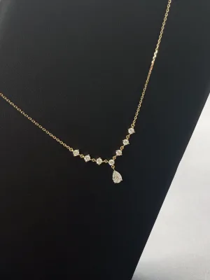 Dainty 14k 18k Solid Gold Lab Grown Diamond DEF VVS-VS CVD HTPT Necklace High Quality Daily Fine Jewelry Pendant for Women Gift