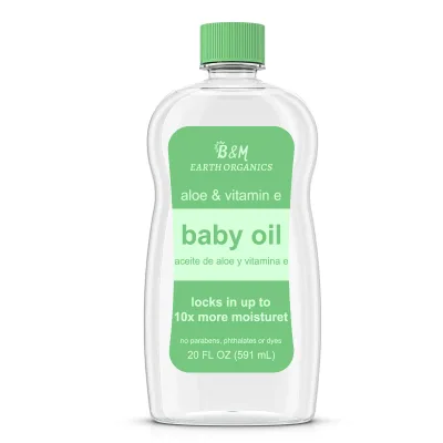 Hot Sale no Parabens Phthalates or Dyes Baby Oil With Aloe and Vitamin E