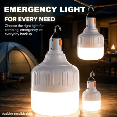 Emergency LED Camping Lantern USB Rechargeable Waterproof Tactical for Tent Patio Market Stall Outdoor Survival Lighting Hanging