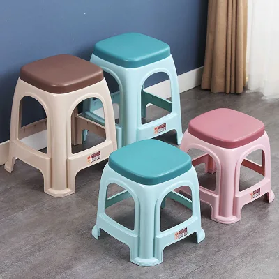 Portable Stackable Lightweight Foot Stool Modern Design Plastic Stools Thickening Durable Plastic High Stacking Stools
