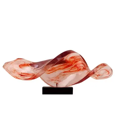 Europe Modern Design Art Clear Jade Indoor Outdoor Resin Sculptures Statue Transparency Abstract Large Sculpture
