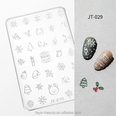 Private Logo Winter Snowflake Christmas Elk Design Nail Art 3 D Silicone Molde Transparent Silicone Stickers Tools Mold