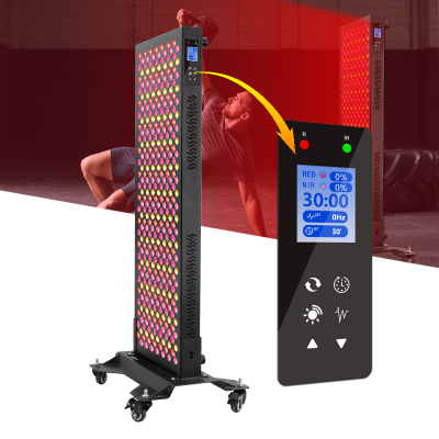 RedThera 6 Wavelength Near NIR Infrared Half Body Red Light Therapy Panel Machine with Stand