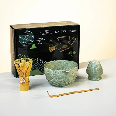 Japanese Accessories Sakura Bamboo Tea Whisker Matcha Bowl Set for Coffee Matcha Whisk Tools