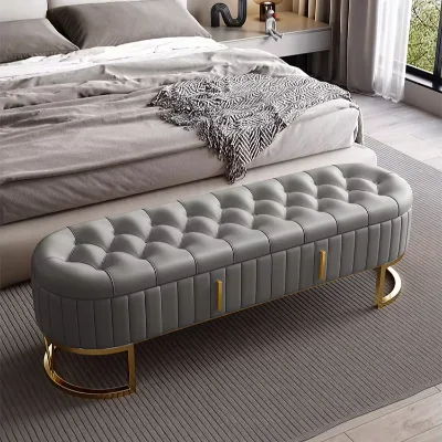 Luxurious Modern Style Bedside Stool Storage Accessible Home Bedroom Closet Bench Sofa Shoe Change Living Room Master Bedroom