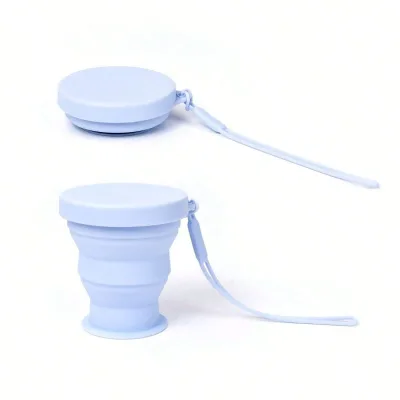 Collapsible Water Cup Portable Outdoor Camping Travel Gargle Cup Food Grade Silicone Retractable Compression Water Cup 200ML