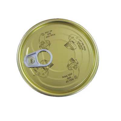 Whole  Sale 307# Tin Full Open Easy Open End Lids EOE Tinplate Can for Food Can Lid