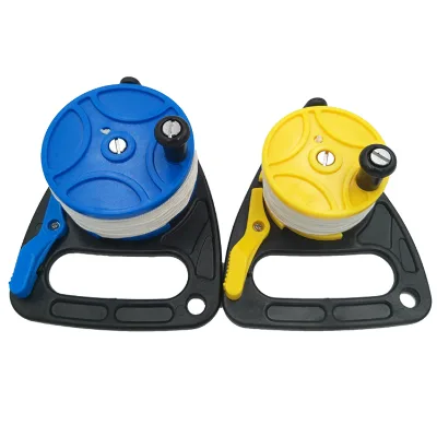 Water Sports Gear Retractable Reels Spool Finger Reel, Snorkeling Underwater 150 270 FT Handle Stopper Diving Reel