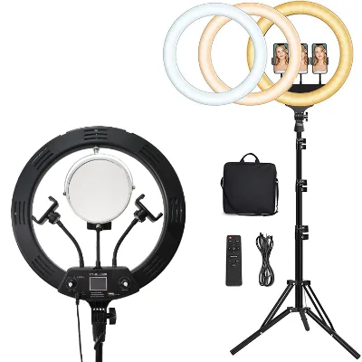 16 Inch Studio Photo Ring Lamp Dimmable Circular Beauty Lamp Selfie Photographic Lighting with Tripod
