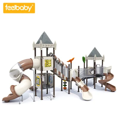 Feelkids ALITA-NC24009 Customizable Outdoor Amusement Equipment Durable Eco-Friendly Kids Playground Equipment Made PE Board