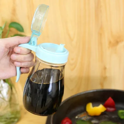 Kitchen Liquid Storage Bottle 350ml Glass Soy Sauce Bottle Oil Jar