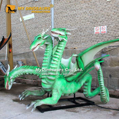 MYDINO Western Dragon Model Life Size Animation Three Headed Dragon