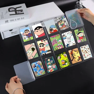 Card Album Clear PP for Chasing Stars 15 Pockets 3-Inch Card Album Expanding Small Card Storage Accordion Album