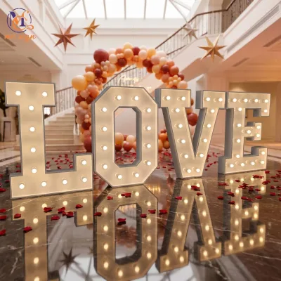 LED Bulb Marquee Letters Numbers for Love Proposal Wedding Gender Reveal Baby Shower Event Decor
