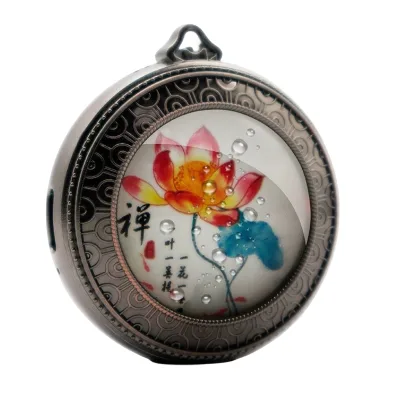 Rechargeable BT Buddhist Music Player Convenient Biblical Retro Lotus MP3 Player Pendant MP3