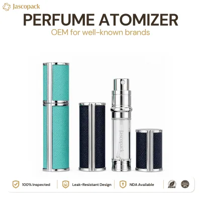 Luxury Vintage Bottom Refill Atomiser Leather Refillable Atomiseur De Parfum 5ml Perfume Bottle with Atomizer