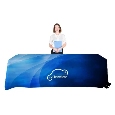 Promotional Tradeshow Exhibition Fitted Stretch Custom Table Cloth