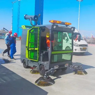 City Cleaning Vehicle with Dust Suppression Technology