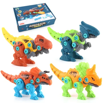 Educational Preschool Building Toy Construction Set DIY Dinosaur STEM Toys Kids Boys Girls Take Apart Eco-friendly Plastic
