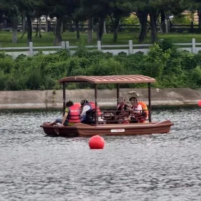 Manufacturer Direct Sales of Chinese Retro Electric Sightseeing Boats for Tourist Attractions PVC Plastic Material Outdoor Use