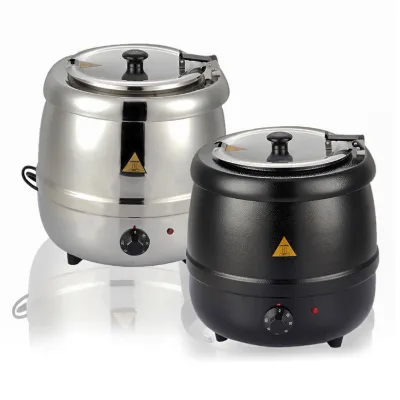 Commercial Electric Soup Warmer Stainless Steel Insulated Soup Pot for Buffet & Hotel Breakfast Service