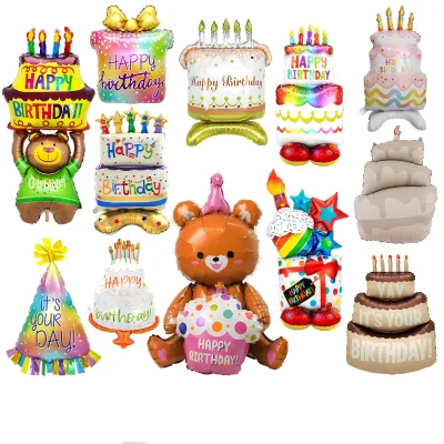 Birthday-themed Cute Cartoon Party Decoration Aluminum Foil Balloon Wholesale New Style