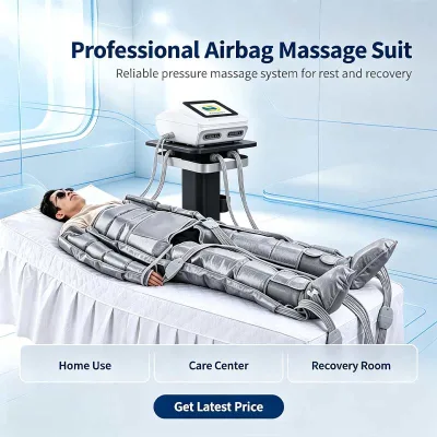 Portable Pressure 24 Chambers Compression Massage Machine Equipment Airbags Suit Adjustable Salon Spa Contour Arms Body Device