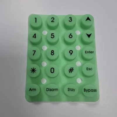 Phosphorescent Illuminated Silicone Keypad Button Kit Numeric Control Panel Remote Switch Plates Durable Easy to Use Model GR667