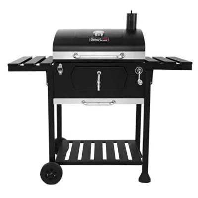 Charcoal Grill with Side Tables Backyard Griller Party BBQ Picnic Patio Cooking Black Outdoor Smoker