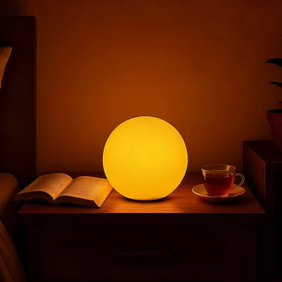 Indoor Decorative Desk Lamp Mobile APP Control PE Ball Decorative Light for Christmas Holiday Gifts