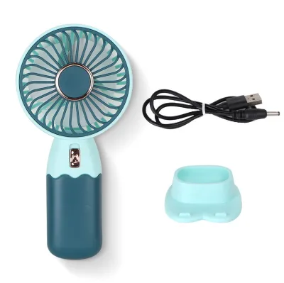 Pocket Size Handheld Rechargeable Mini Fan 5 Blades Portable for Car & Household Use
