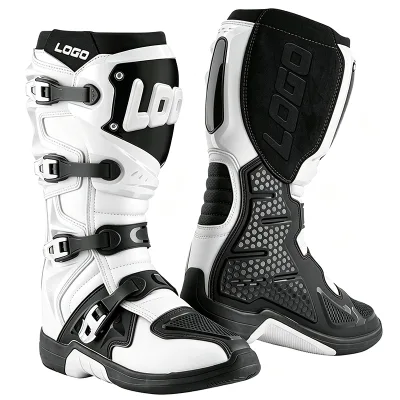Custommade Red Moto Riding Crossover Performance Protective Boots for Enduro
