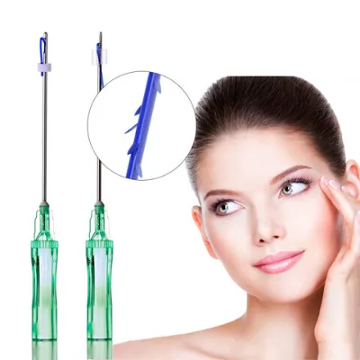 Beauty wrinkle removal absorbable face lift 21g L W cannula cog 4d pdo thread