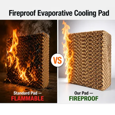 BG02 Fire-Resistant Evaporative Cooling Pad High-Efficiency Organic Polymer Material (NO Fiberglass, Class B Fire Rating)