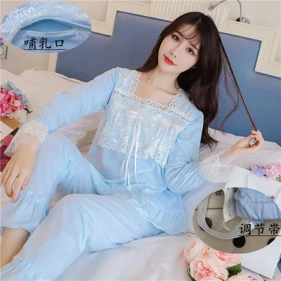 2026 Autumn Winter Thin Style Postpartum Confinement Wear Outdoor Long-Sleeved Postpartum Maternity Nursing Plus Size