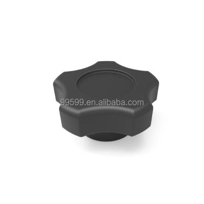 Plastic Abs Black 32mm Five Lobes Clamping Knobs with M8 Screw