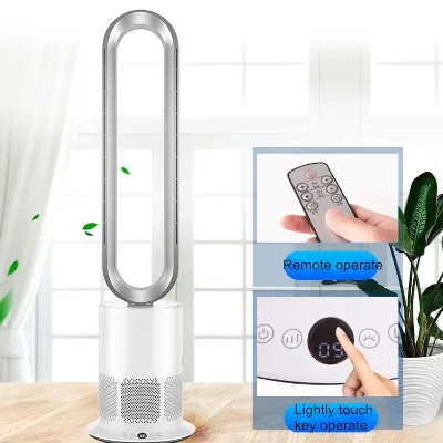 Oscillating Mini air Cooler Fan Cleaner Home Use Tower & Pedestal Fans Smoke Particles Dust Electric Stand Purifier Fan