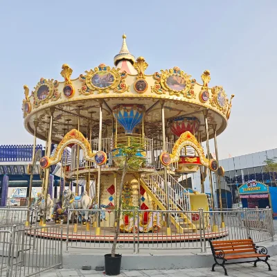 50 Seats Double Deck Luxury Carousel Special Offer | Outdoor Amusement Park Double Layer Kids Merry Go Round Direct Manufacturer
