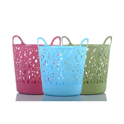 Custom logo Laundry Baskets Portable Plastic Storage Basket