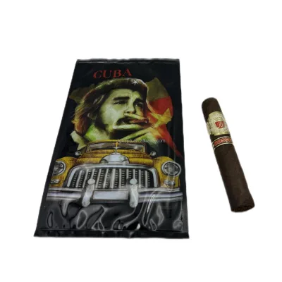Customized Plastic Smoking Tobacco Wrap Packaging Humidity Individual Single Cigar Package Bag