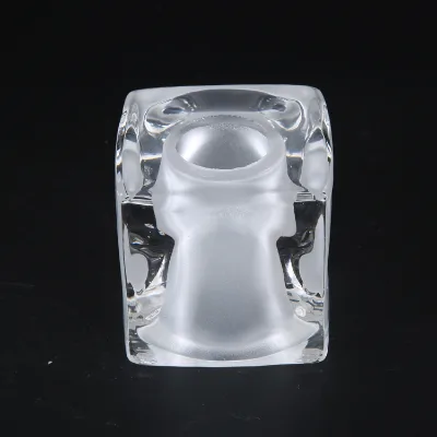 Wholesale Thick Square Cubic Transparent K9 Glass Lamp Shade Light Cover for Chandelier Indoor Lighting Parts Fixture