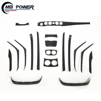 S Class W222 Car Carbon Fiber Control Panel S Class W222 Central Air Conditioner Interior Trim Dashboard Cover Accessories
