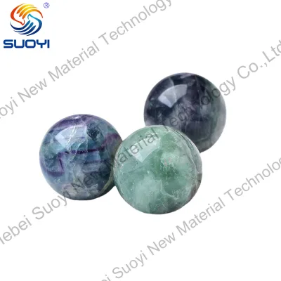 Wholesale High Quality Natural Crystals H2O % Sphere Healing Stones Natural Rainbow Fluorite Crystals Balls