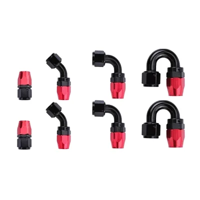 Universal Aluminum Alloy AN4 AN6 AN8 AN10 AN12 Straight 45 90 180 Hose Fitting