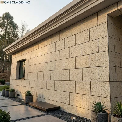 Cost-Effective Fiber Cement Siding Granite Finish Lightweight Waterproof Exterior Wall Panels A1 Fire Rated Villa Cladding