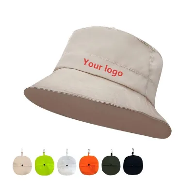 Unisex Quick Dry Sun Safari Hat Packable Waterproof Hiking Storage Hat Summer Outdoor Foldable Fisherman Bucket Hat with String