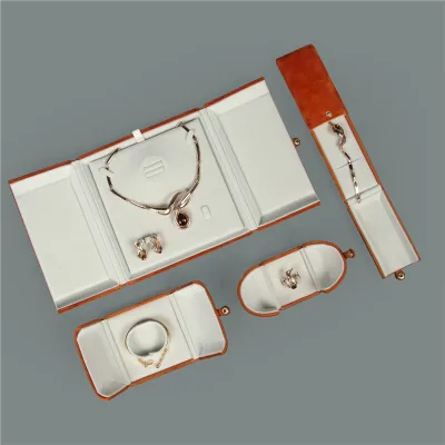 Custom 4 Set of Jewelry Watch Box Necklace Earring Box Luxury Double Opening Jewelry Display Set Box