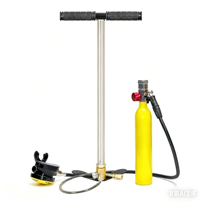 Fast Shipping 0.5L Personal Diving Scuba Tank High Pressure Air Breathing Device Air Gas Cylinder with 300bar Hand Pcp Pump