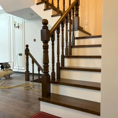 Stair Treads, Steps, Handrails, Balusters Custom Wholesale, Eco-friendly Durable Hardwood Painted Stair Accessories