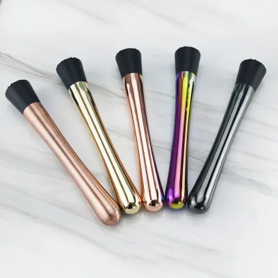 OEM ODM Custom Size Material Logo Comfortable Handling Stainless Steel Black Gold Rainbow Cocktail Muddler